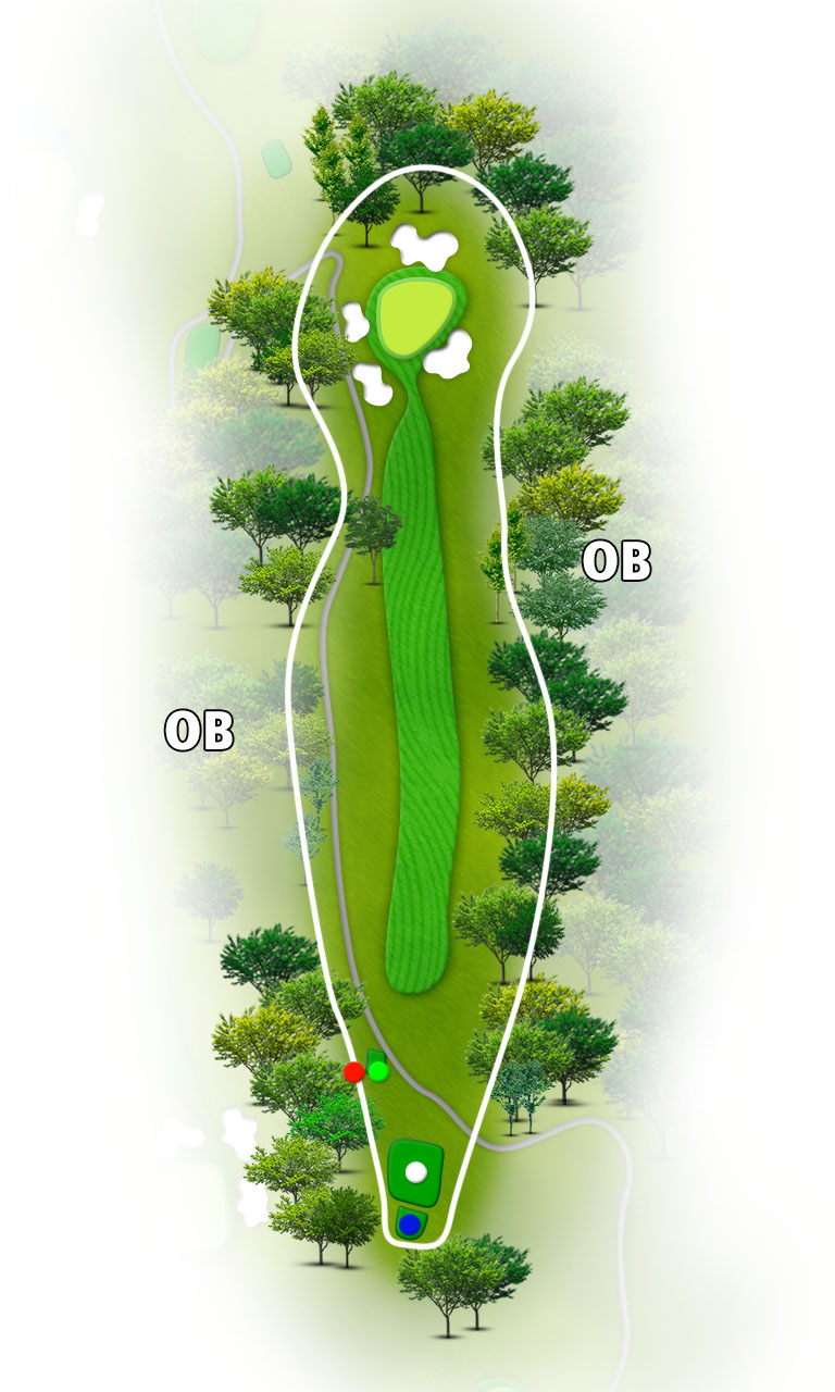 白竜湖カントリークラブ IN11番ホール コース図
