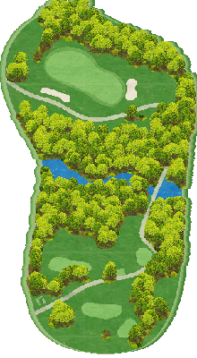 御殿場ゴルフ倶楽部 OUT8番ホール コース図