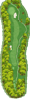 イーストヒルゴルフクラブ OUT2番ホール コース図