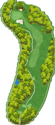 イーストヒルゴルフクラブ OUT3番ホール コース図