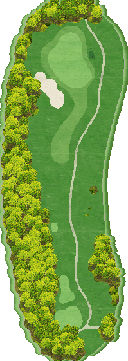 イーストヒルゴルフクラブ OUT6番ホール コース図