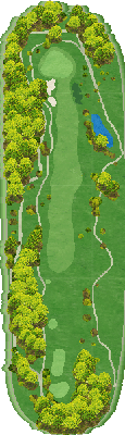 イーストヒルゴルフクラブ OUT8番ホール コース図