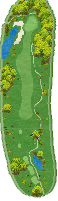 イーストヒルゴルフクラブ OUT9番ホール コース図