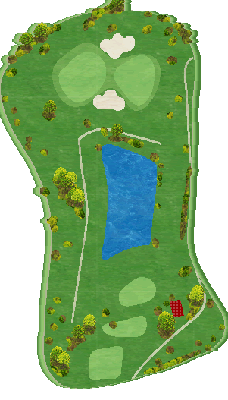 栃木ヶ丘ゴルフ倶楽部 OUT5番ホール コース図