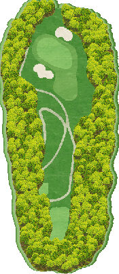 八千代カントリークラブ レイク5番ホール コース図