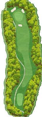 八千代カントリークラブ レイク6番ホール コース図