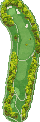 八千代カントリークラブ レイク8番ホール コース図
