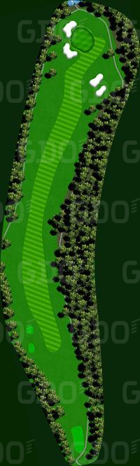 奈良国際ゴルフ倶楽部 OUT6番ホール コース図
