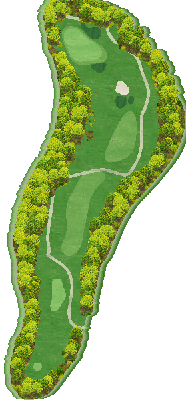 阪奈カントリークラブ IN13番ホール コース図