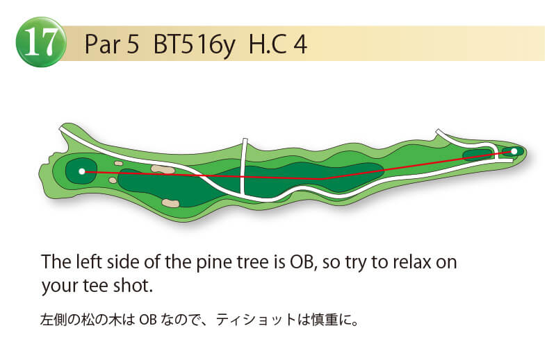 エナジック瀬嵩カントリークラブ IN17番ホール コース図