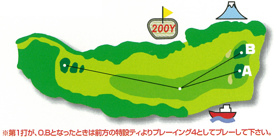 富士エースゴルフ倶楽部 IN11番ホール コース図