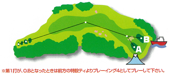 富士エースゴルフ倶楽部 IN17番ホール コース図