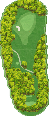 上総富士ゴルフクラブ 東1番ホール コース図