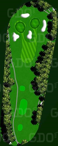 藤ヶ谷カントリークラブ IN13番ホール コース図