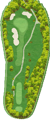 早来カントリー倶楽部 北ウィングOUT2番ホール コース図