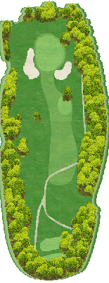 羊ケ丘カントリークラブ OUT4番ホール コース図