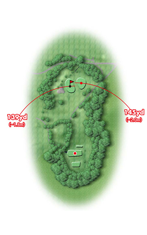 札幌リージェントゴルフ倶楽部 旧コースOUT3番ホール コース図