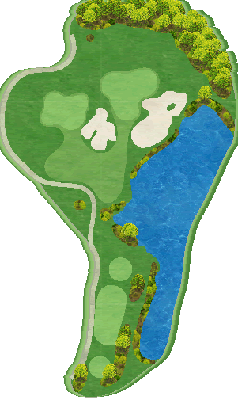 もおか鬼怒公園ゴルフ倶楽部 いちごゴルフクラブ OUT7番ホール コース図