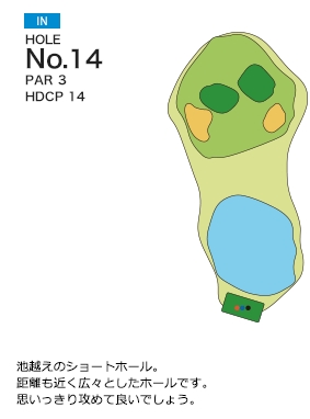岡部チサンカントリークラブ 岡部IN5番ホール コース図
