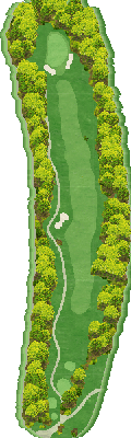杜の公園ゴルフクラブ OUT1番ホール コース図