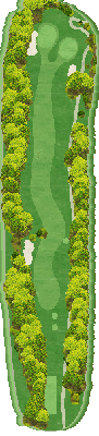 フレンドシップカントリークラブ OUT1番ホール コース図