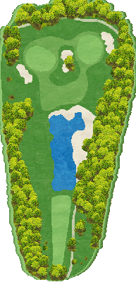 フレンドシップカントリークラブ OUT9番ホール コース図