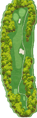北方ゴルフクラブ OUT9番ホール コース図