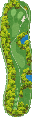 北方ゴルフクラブ IN13番ホール コース図