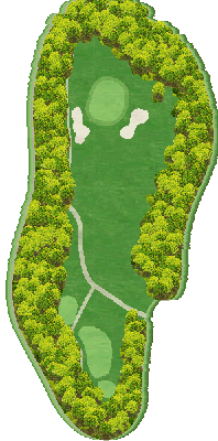 ローズゴルフクラブ OUT3番ホール コース図