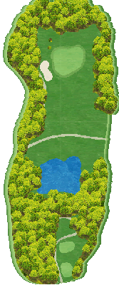 ローズゴルフクラブ OUT8番ホール コース図