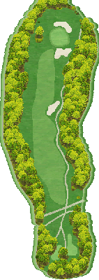 ローズゴルフクラブ OUT9番ホール コース図