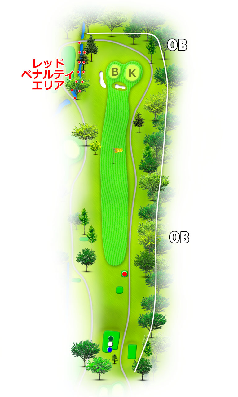 ノーザンカントリークラブ 錦ヶ原ゴルフ場 IN12番ホール コース図