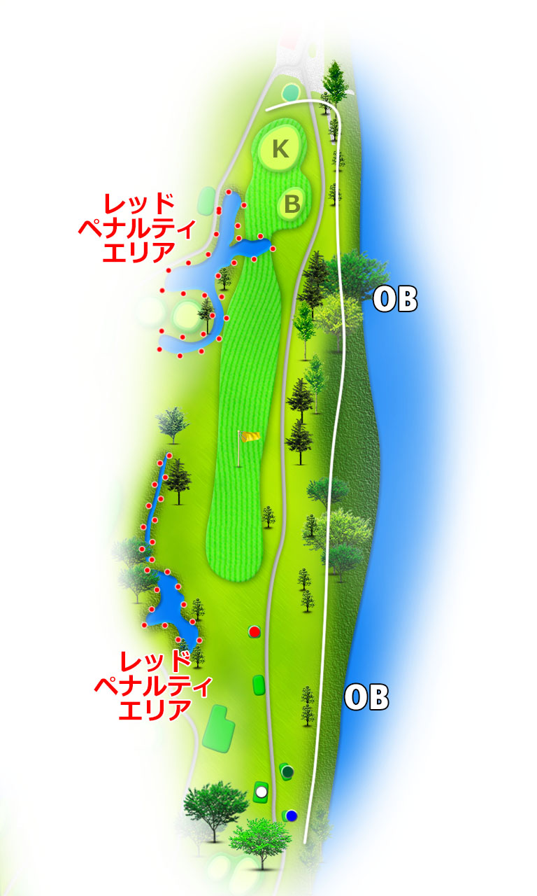ノーザンカントリークラブ 錦ヶ原ゴルフ場 IN17番ホール コース図