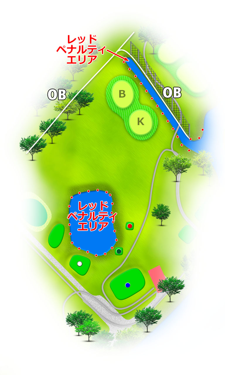 ノーザンカントリークラブ 錦ヶ原ゴルフ場 OUT4番ホール コース図