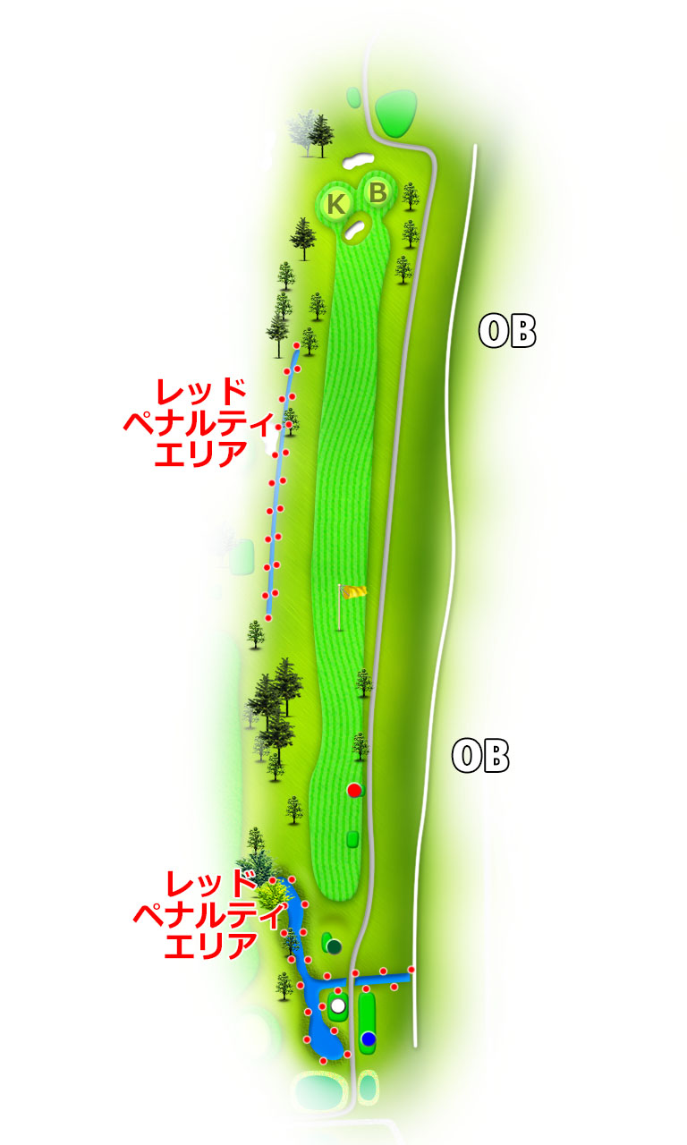 ノーザンカントリークラブ 錦ヶ原ゴルフ場 OUT7番ホール コース図