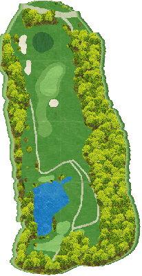 青山台ゴルフ倶楽部 OUT8番ホール コース図