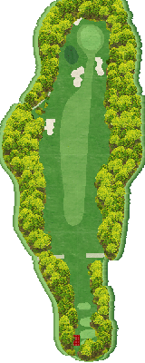青山台ゴルフ倶楽部 IN6番ホール コース図