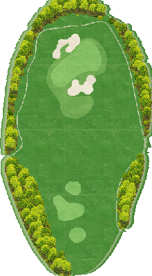 能登島ゴルフアンドカントリークラブ IN11番ホール コース図