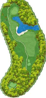 大山カメリアカントリークラブ OUT3番ホール コース図