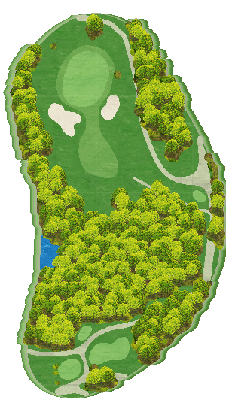 大山カメリアカントリークラブ IN12番ホール コース図