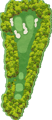 東筑波カントリークラブ 北3番ホール コース図