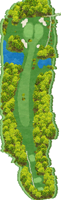 東筑波カントリークラブ 中6番ホール コース図