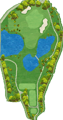 茜ゴルフクラブ IN12番ホール コース図