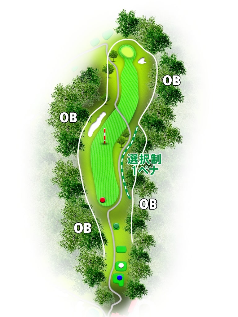 山形南カントリークラブ IN10番ホール コース図