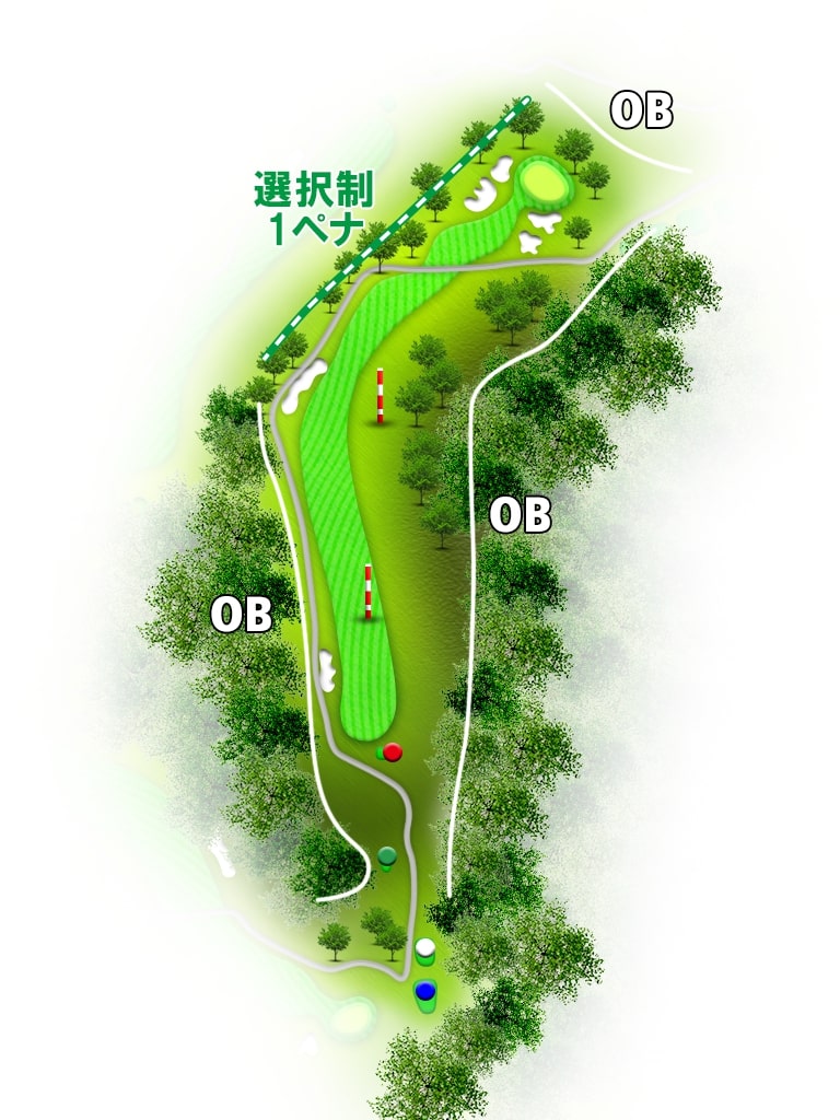 山形南カントリークラブ IN11番ホール コース図