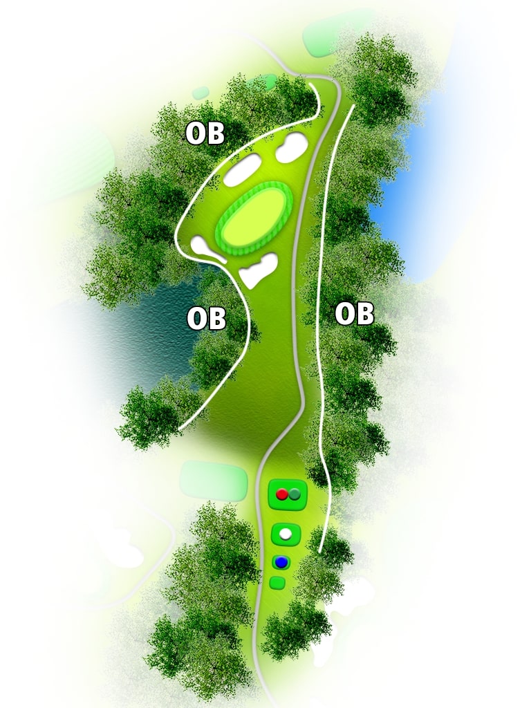 山形南カントリークラブ OUT8番ホール コース図