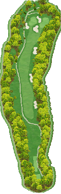 西日本カントリークラブ IN13番ホール コース図