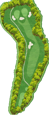 大山平原ゴルフクラブ OUT3番ホール コース図