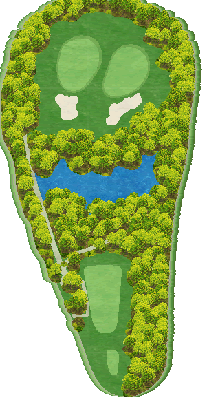 大山平原ゴルフクラブ IN7番ホール コース図