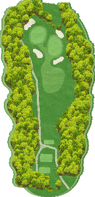 フジ天城ゴルフ倶楽部 富士コース8番ホール コース図